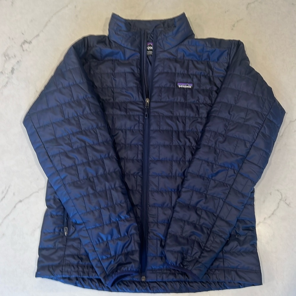 Men’s Patagonia nano puff jacket navy blue size xl